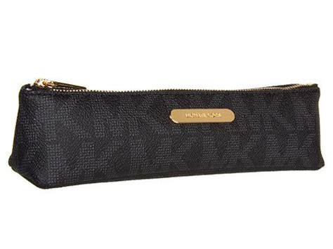 michael michael kors mk signature saffiano pencil case black 